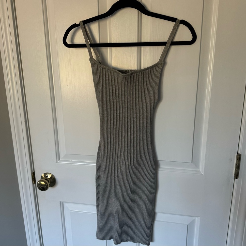 Backless Mini Sweater Dress